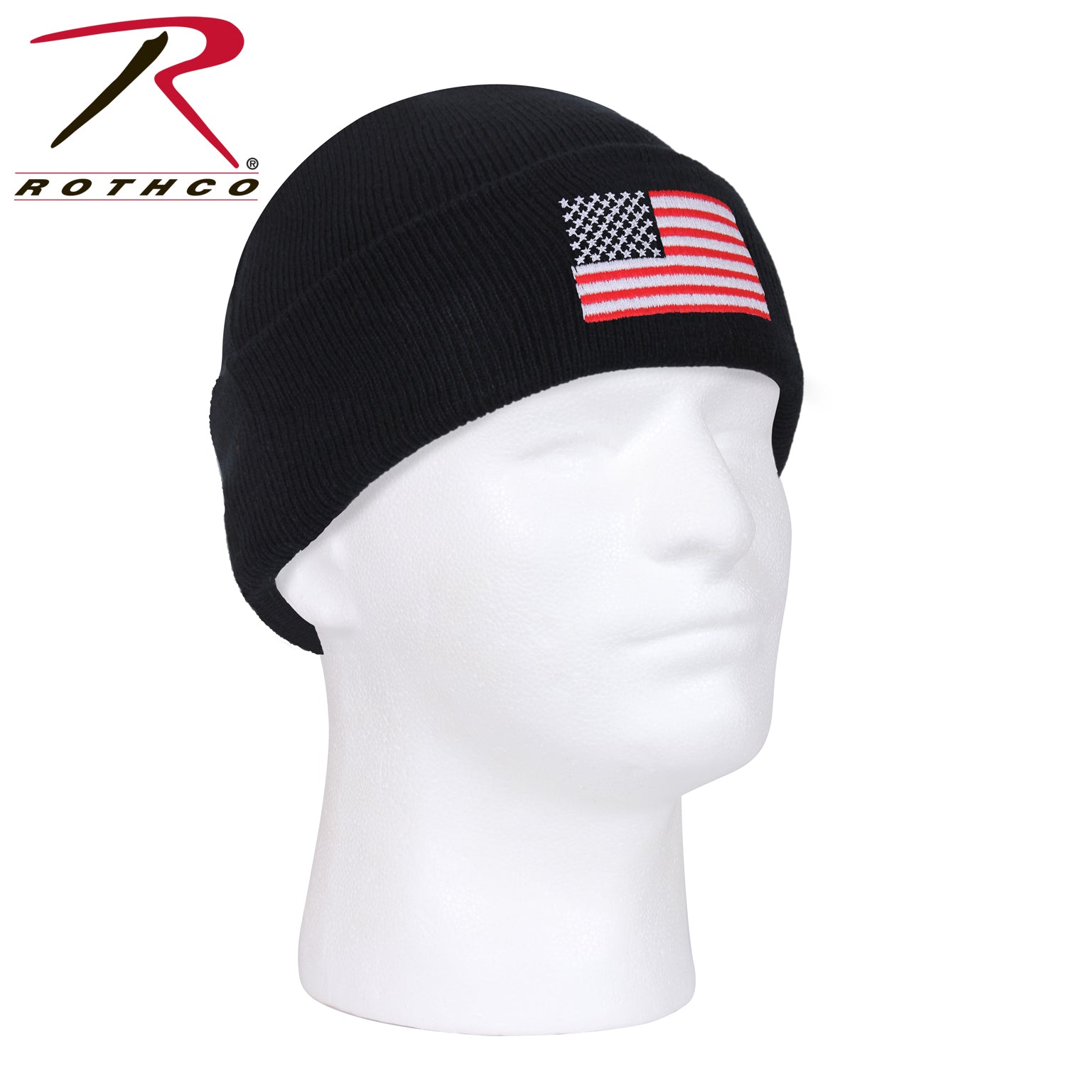 Rothco US Flag Embroidered Fine Knit Watch Cap