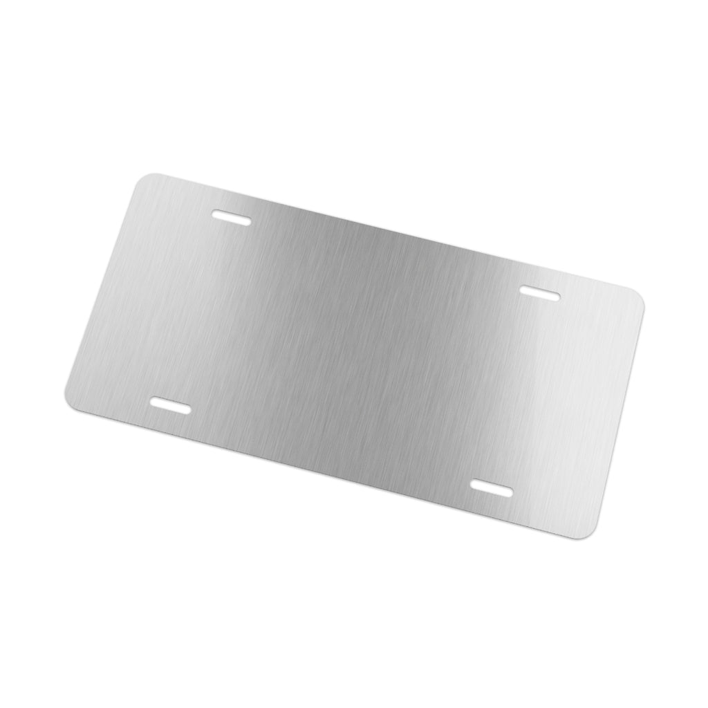 Aluminum License Plate - Gray Line Flag