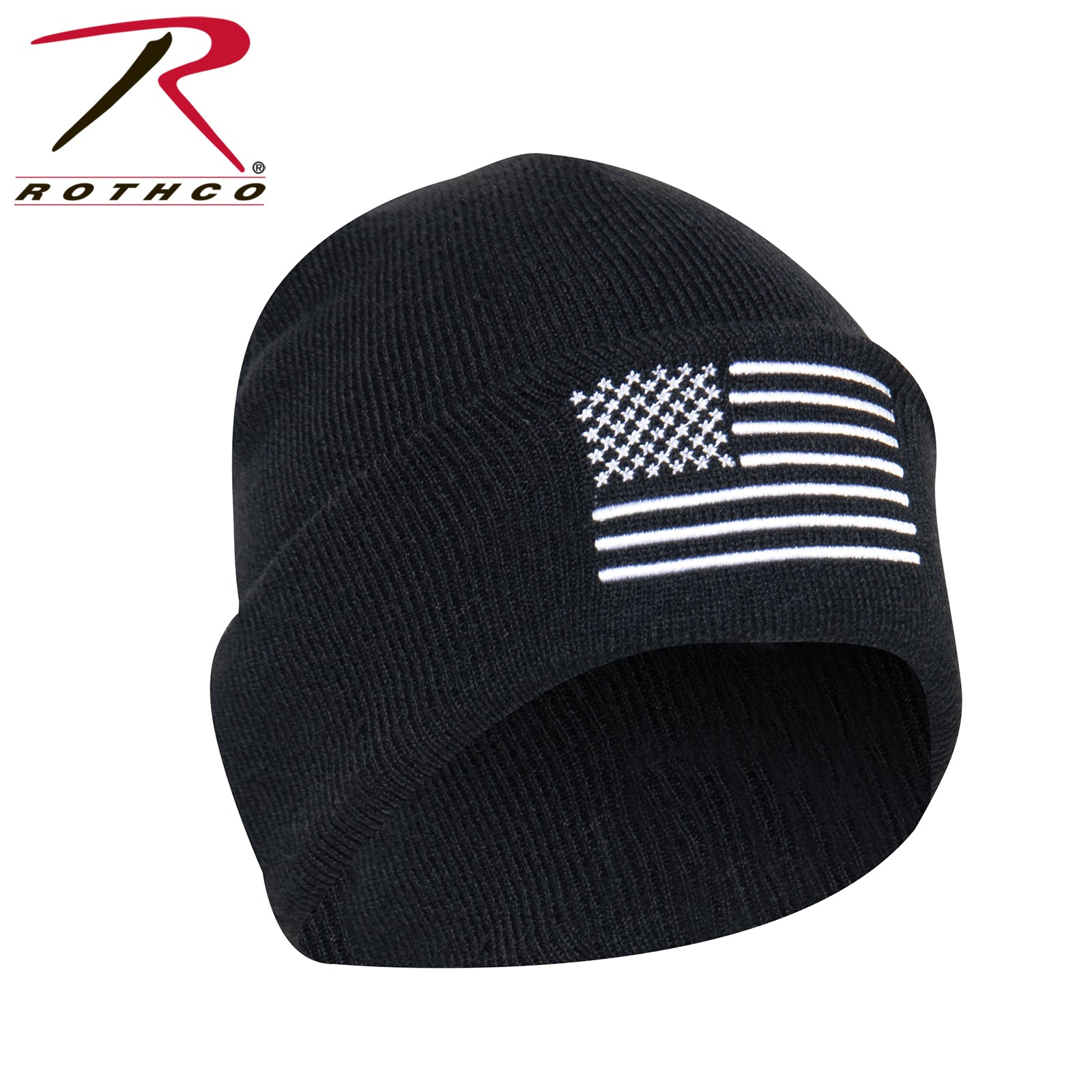 Rothco US Flag Embroidered Fine Knit Watch Cap