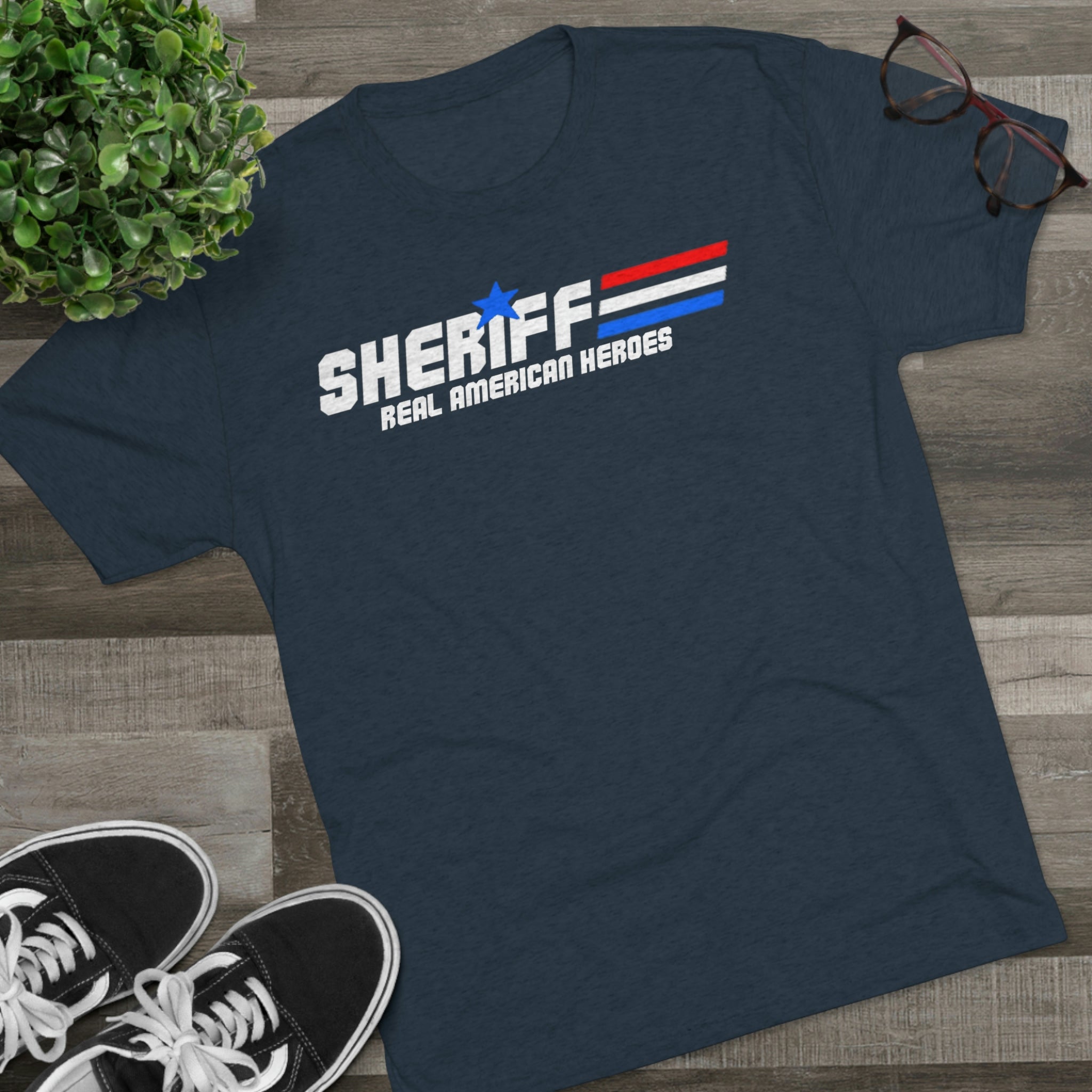 Unisex Tri-Blend Crew Tee - Sheriff "Real American Heroes"