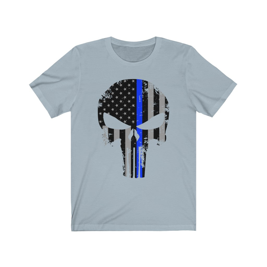 Unisex Jersey Short Sleeve Tee - Blue Line Punisher