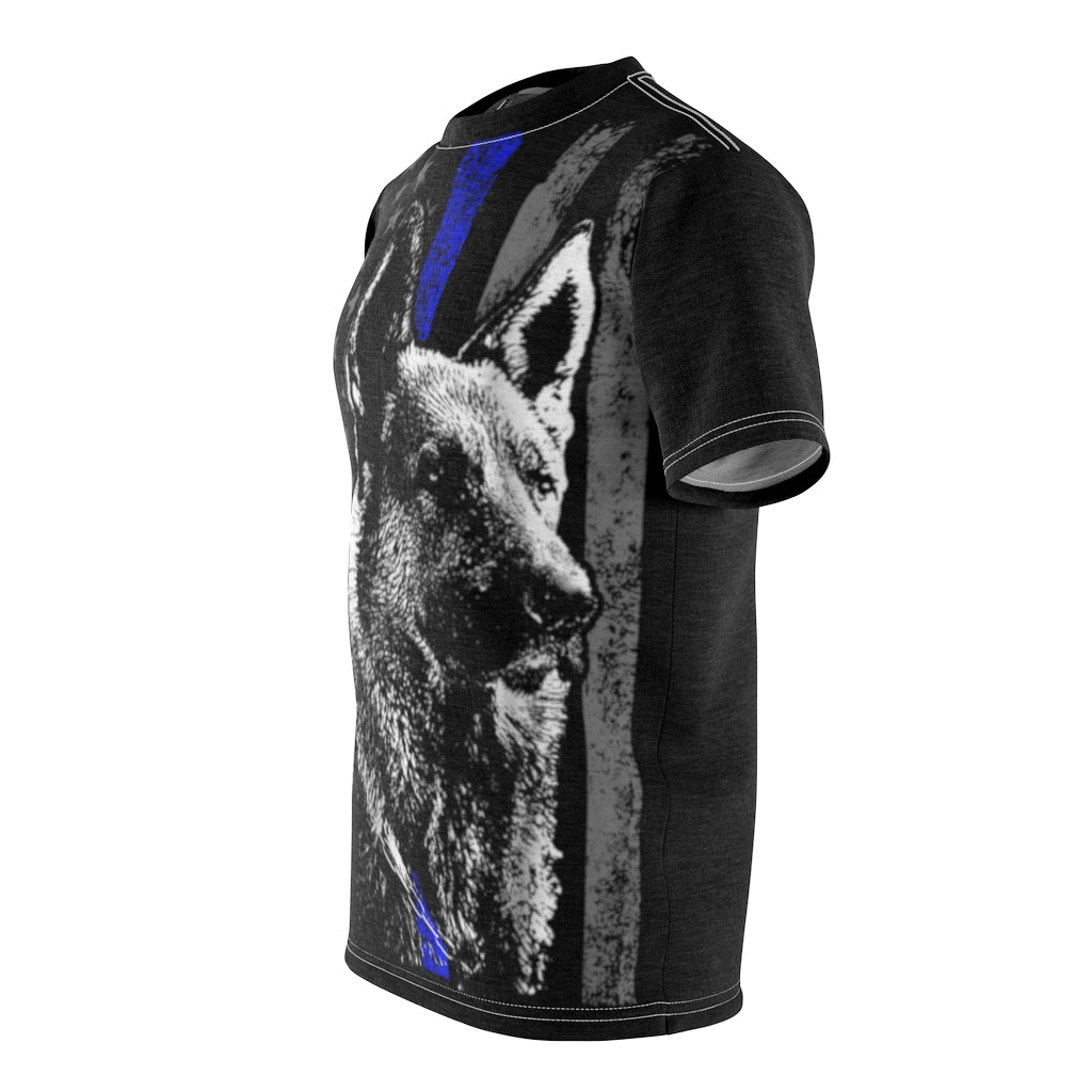 Unisex AOP Cut & Sew Tee - K-9 Blue Line