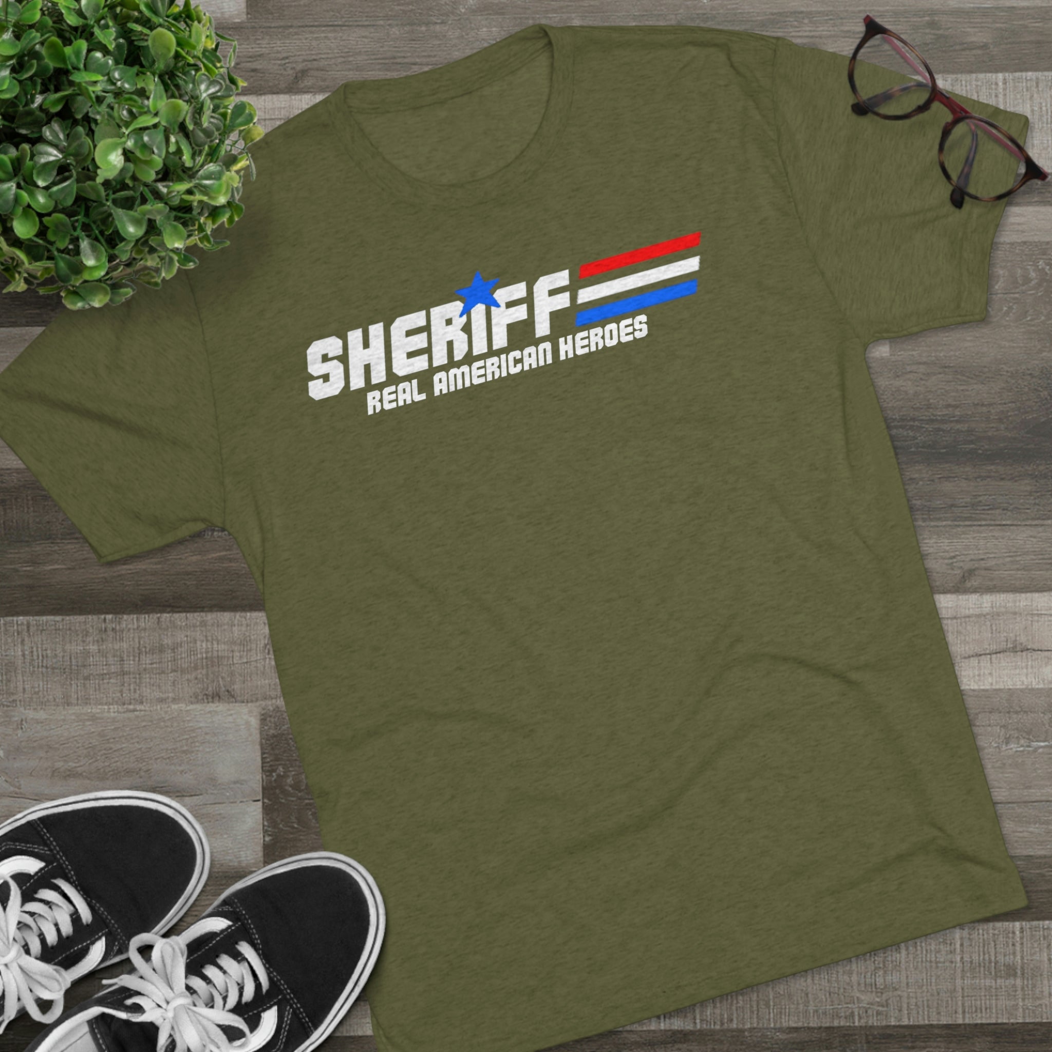 Unisex Tri-Blend Crew Tee - Sheriff "Real American Heroes"