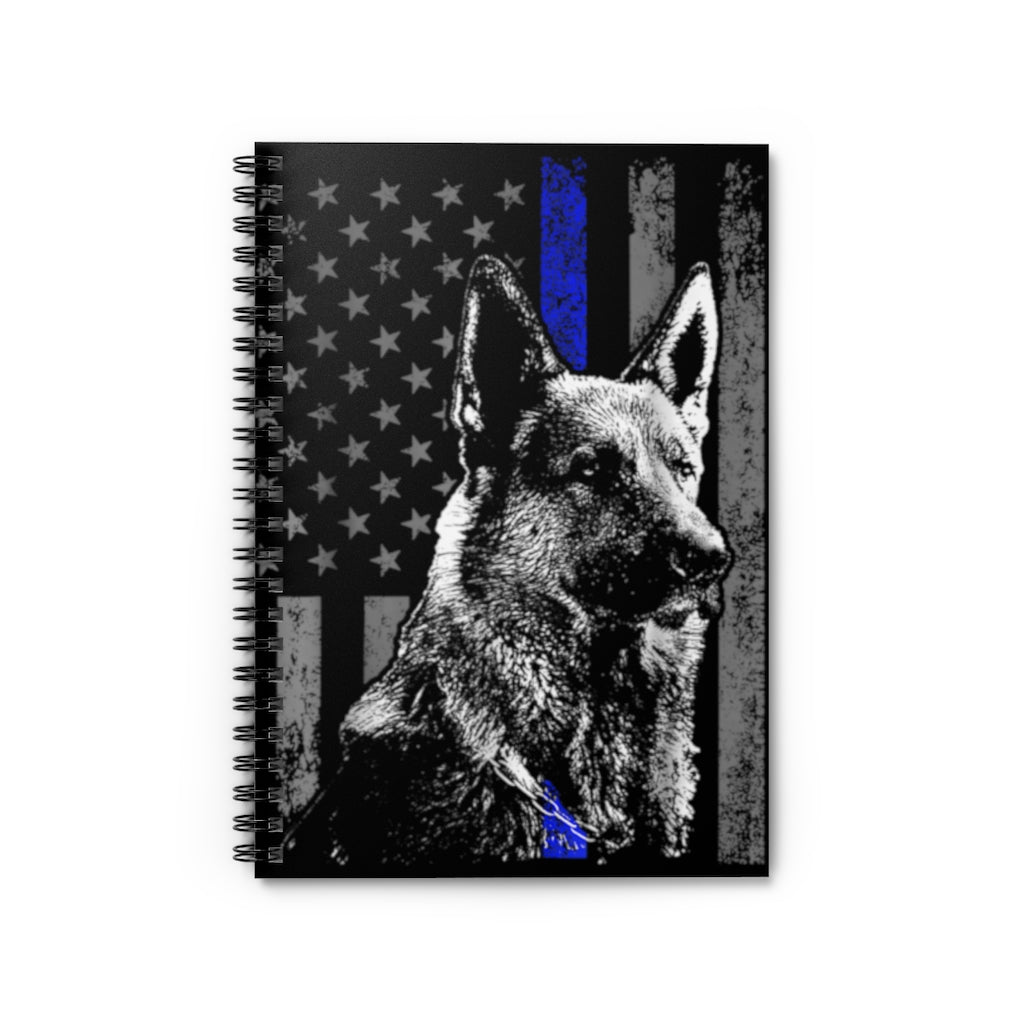 Spiral Notebook - Ruled Line - K-9 Blue LIne