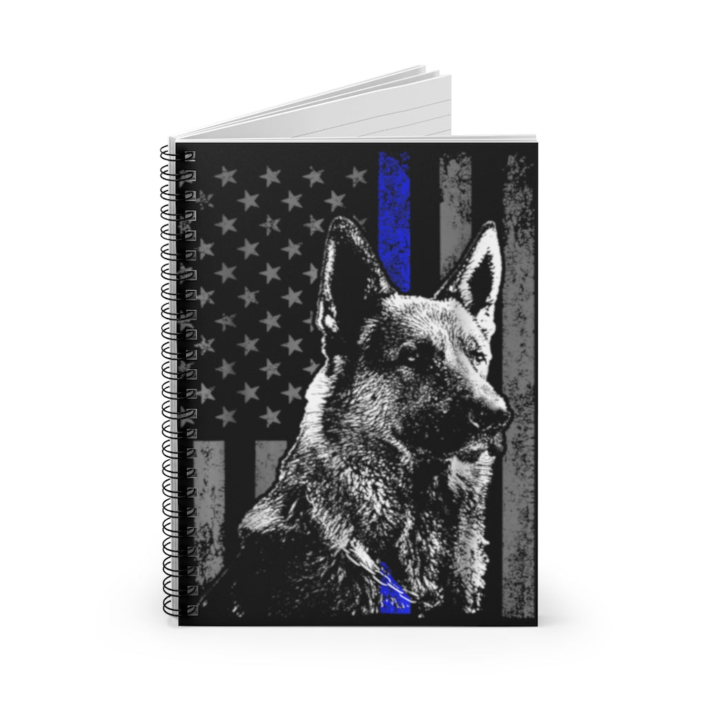 Spiral Notebook - Ruled Line - K-9 Blue LIne