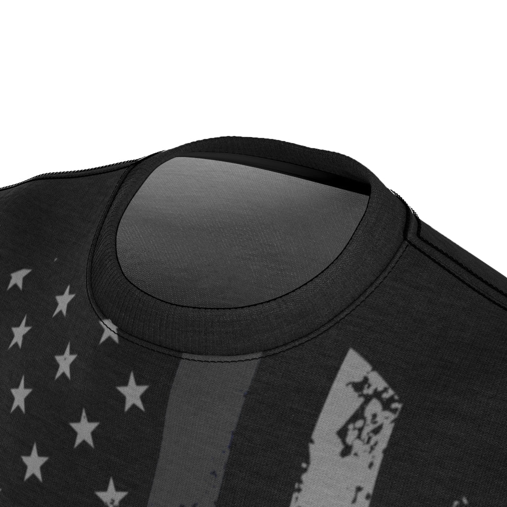 Unisex AOP Cut & Sew Tee - Gray Line Punisher