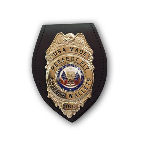 Perfect Fit Universal Badge Holder w/ Belt Clip - red-diamond-uniform-police-supply