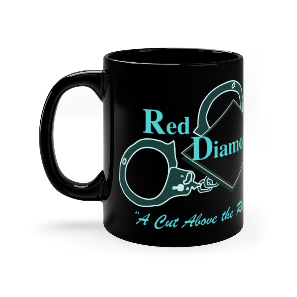 Black mug 11oz - Red Diamond "Tron" Logo