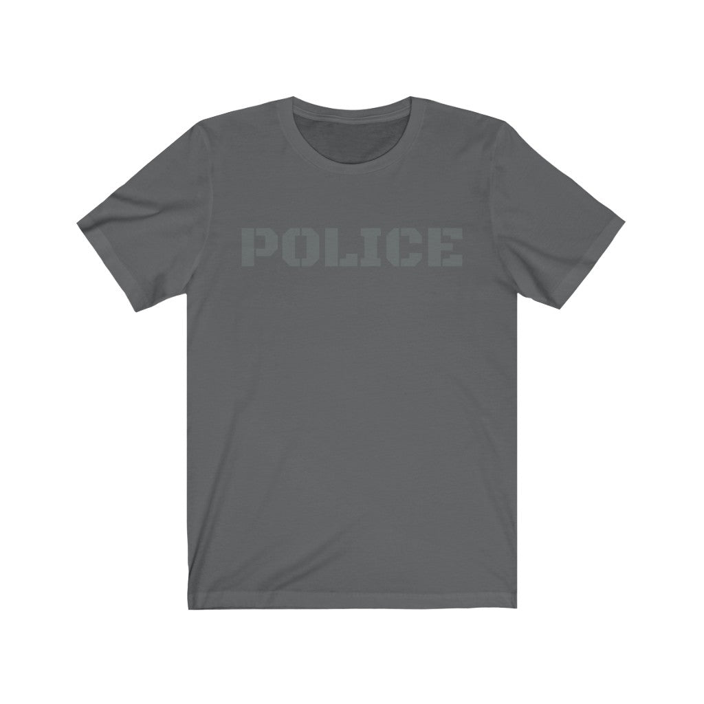 Unisex Jersey Short Sleeve Tee - "POLICE" Front and Back