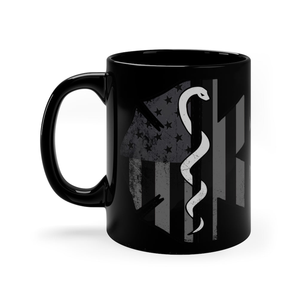 Black mug 11oz - Star of Life - Subdued