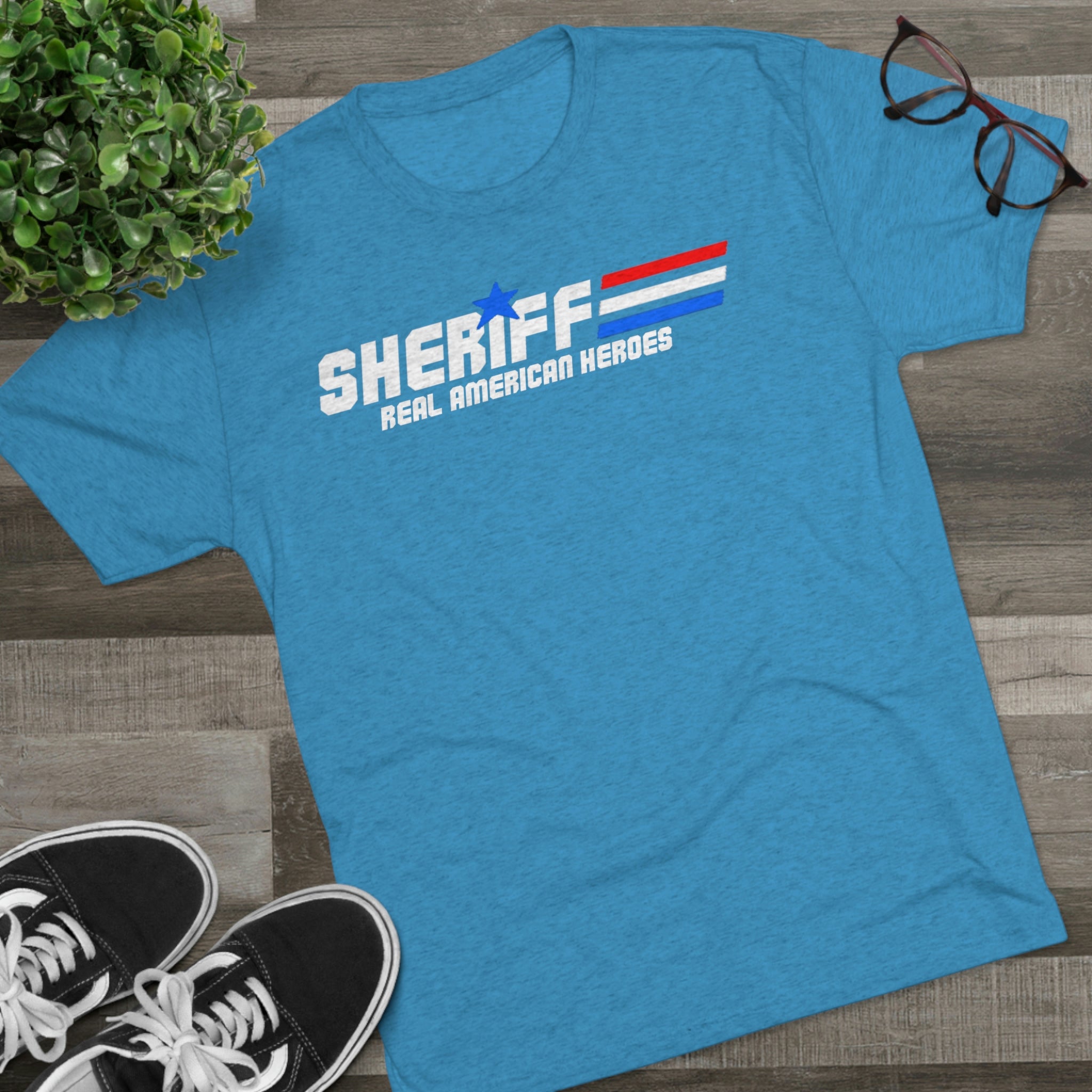 Unisex Tri-Blend Crew Tee - Sheriff "Real American Heroes"