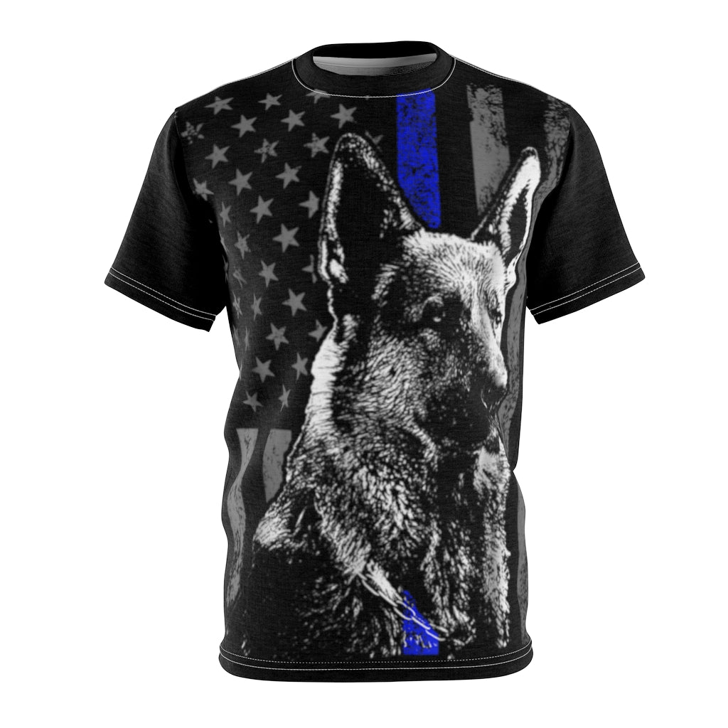 Unisex AOP Cut & Sew Tee - K-9 Blue Line