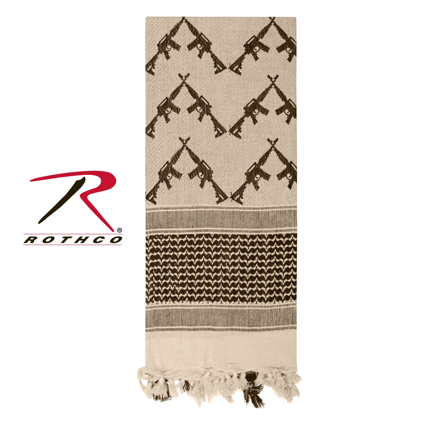 Rothco Crossed Rifles Shemagh Tactical Desert Keffiyeh Scarf