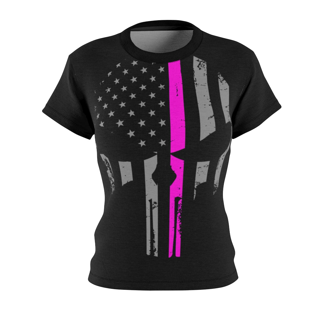 Women's AOP Cut & Sew Tee - Pink Punisher