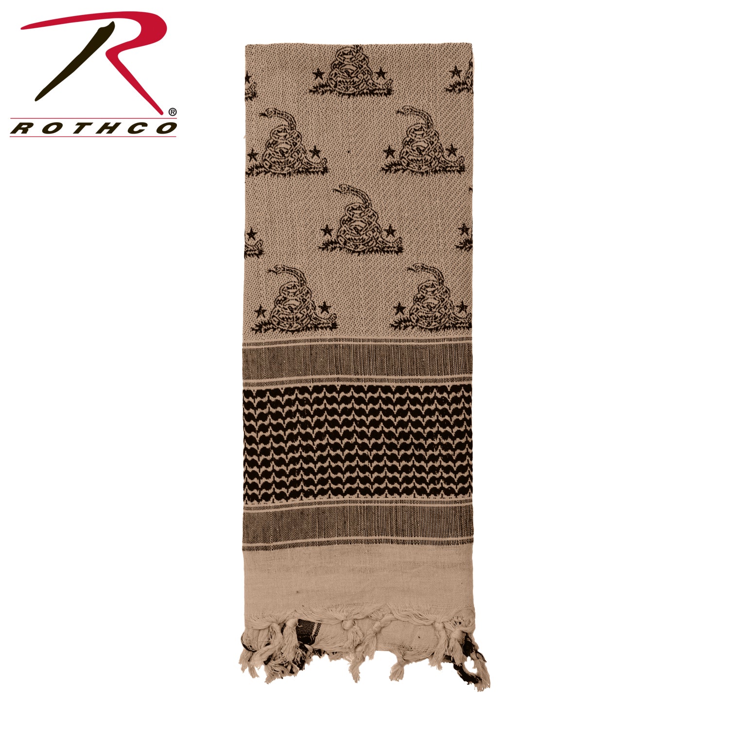 Rothco Gadsden Snake Shemagh Tactical Desert Scarf