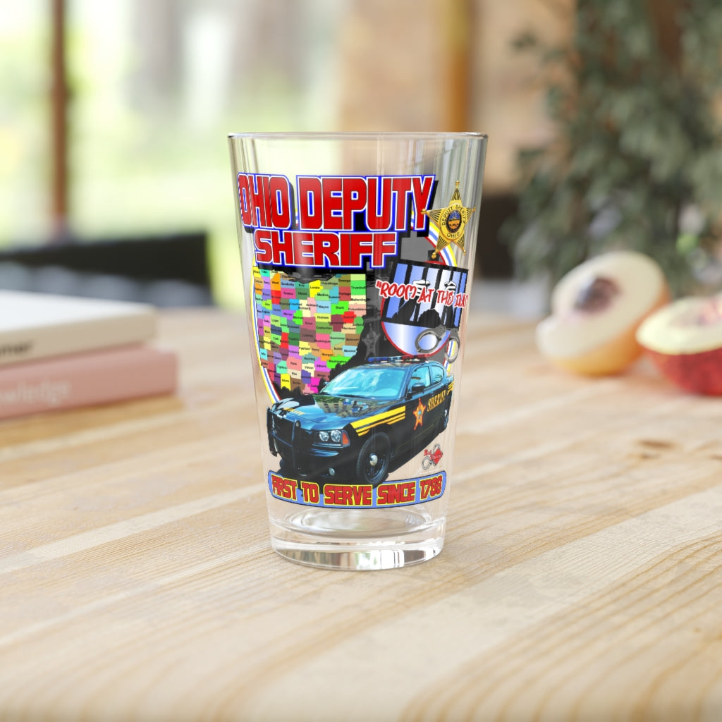 Pint Glass, 16oz - Ohio Sheriff "ROOM AT THE INN"