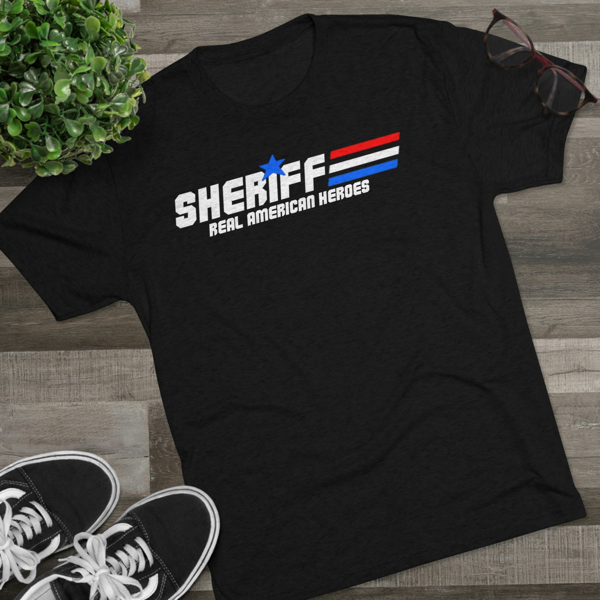 Unisex Tri-Blend Crew Tee - Sheriff "Real American Heroes"