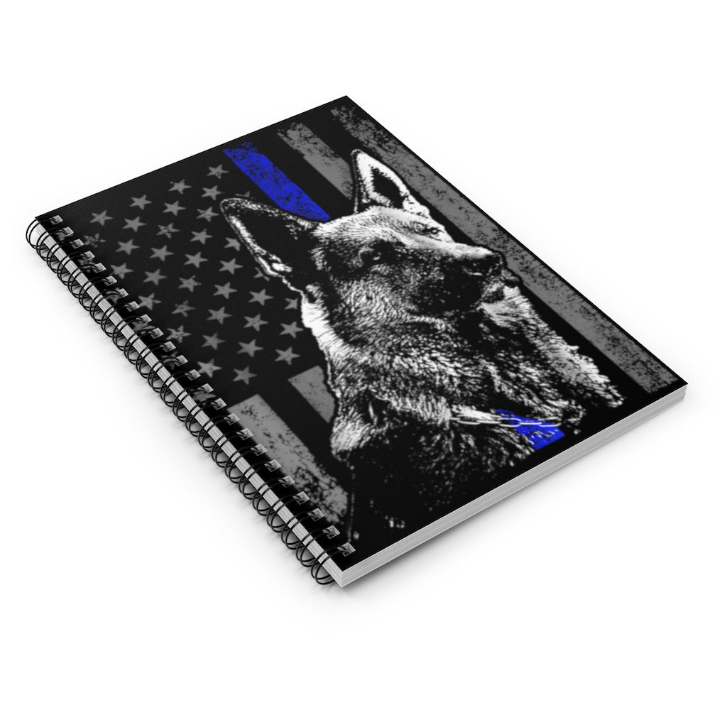 Spiral Notebook - Ruled Line - K-9 Blue LIne