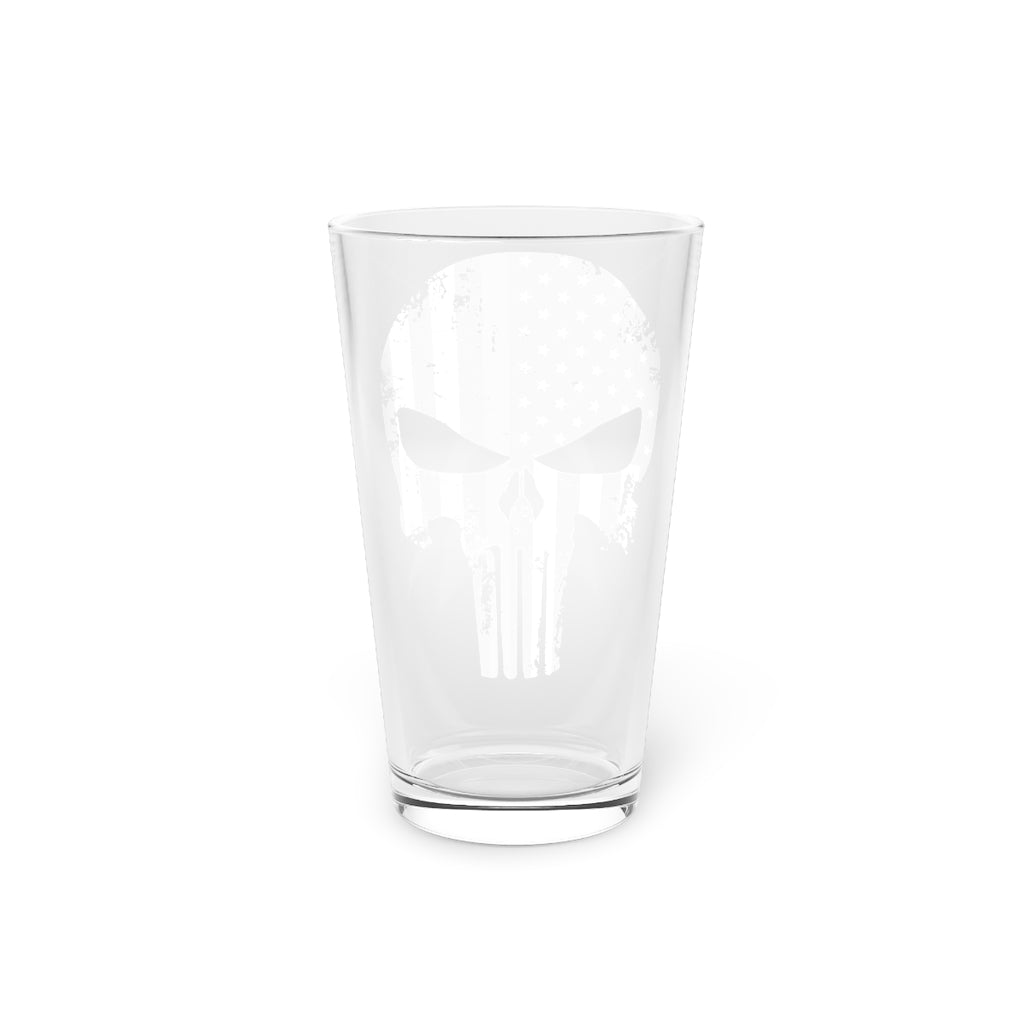 Pint Glass, 16oz - Punisher Gray Line