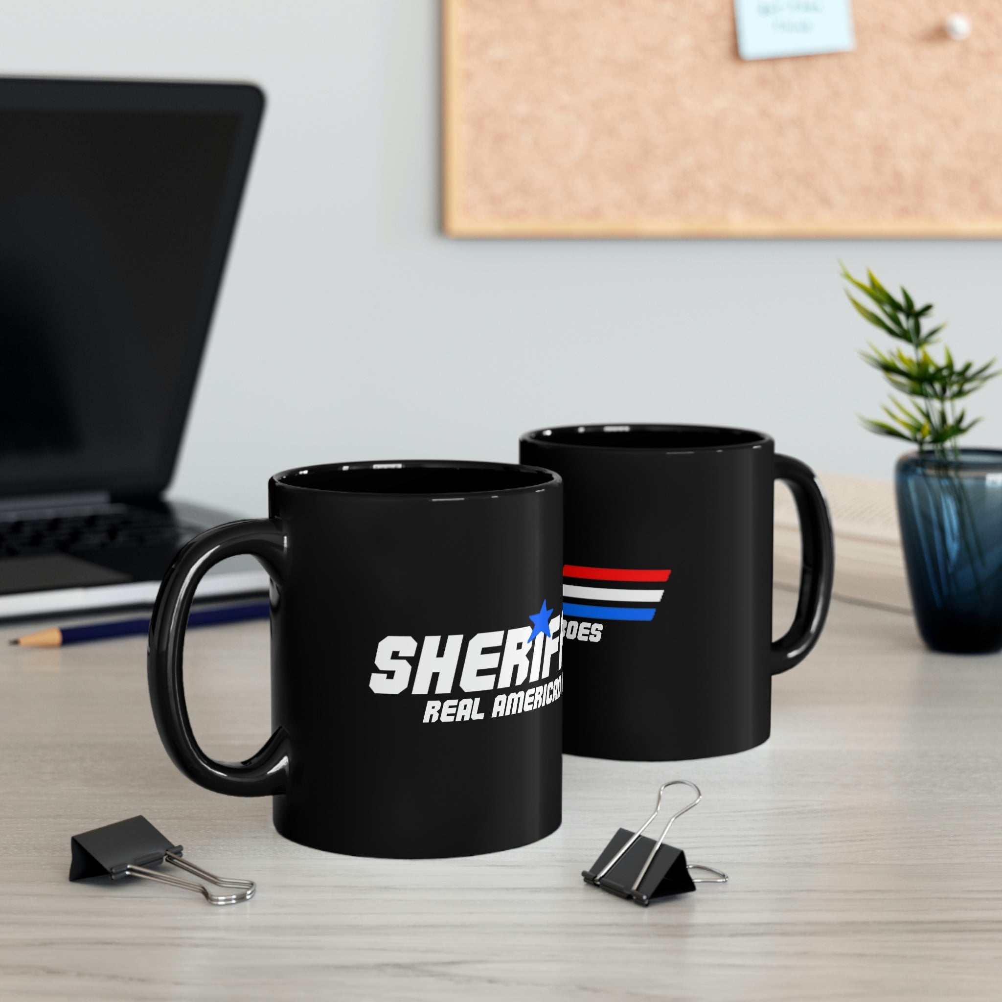 Black mug 11oz - Sheriff "Real American Heroes"