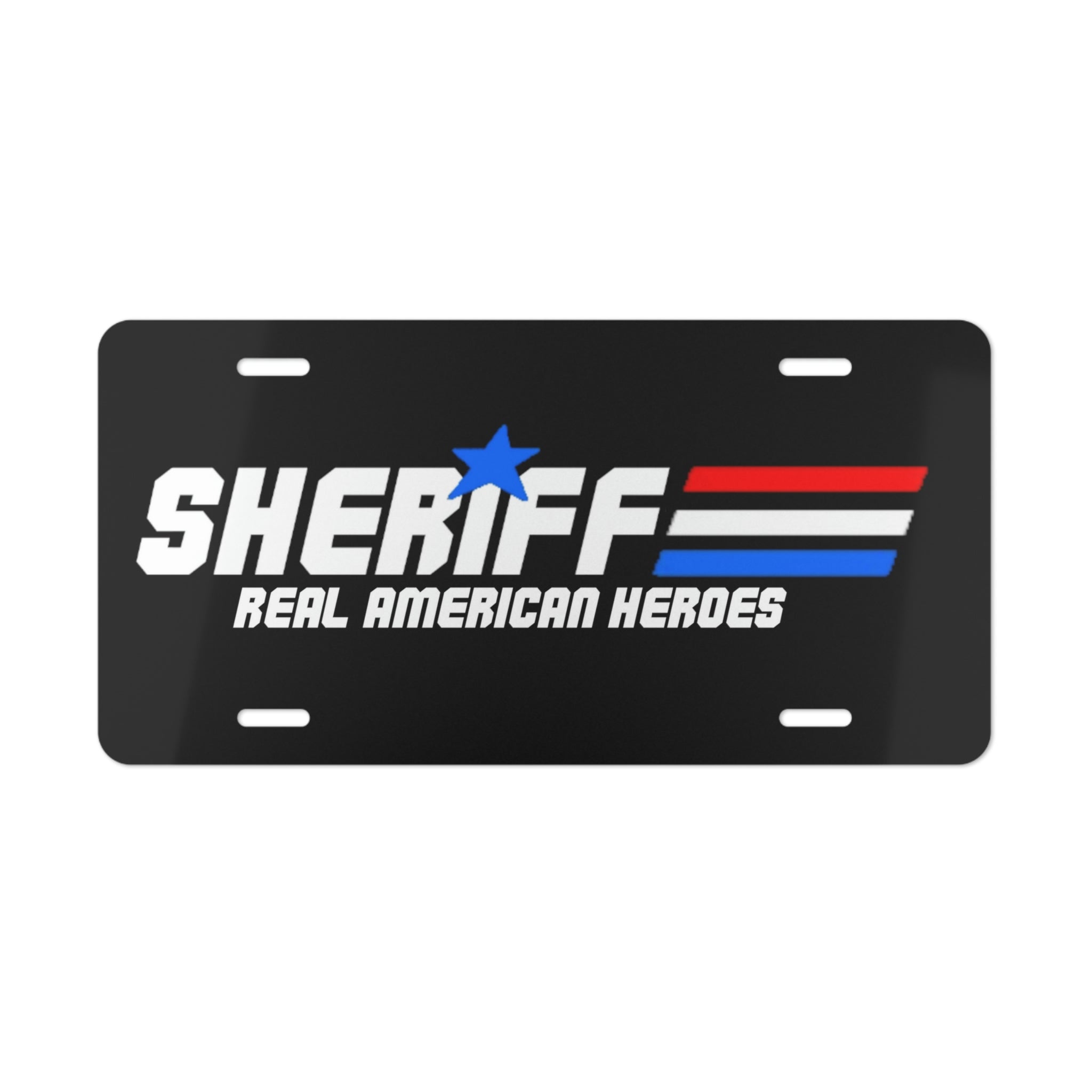 Aluminum License Plate - Sheriff "Real American Heroes"