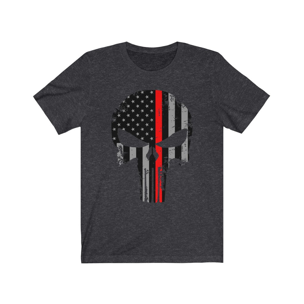 Unisex Jersey Short Sleeve Tee - Red Line Punisher