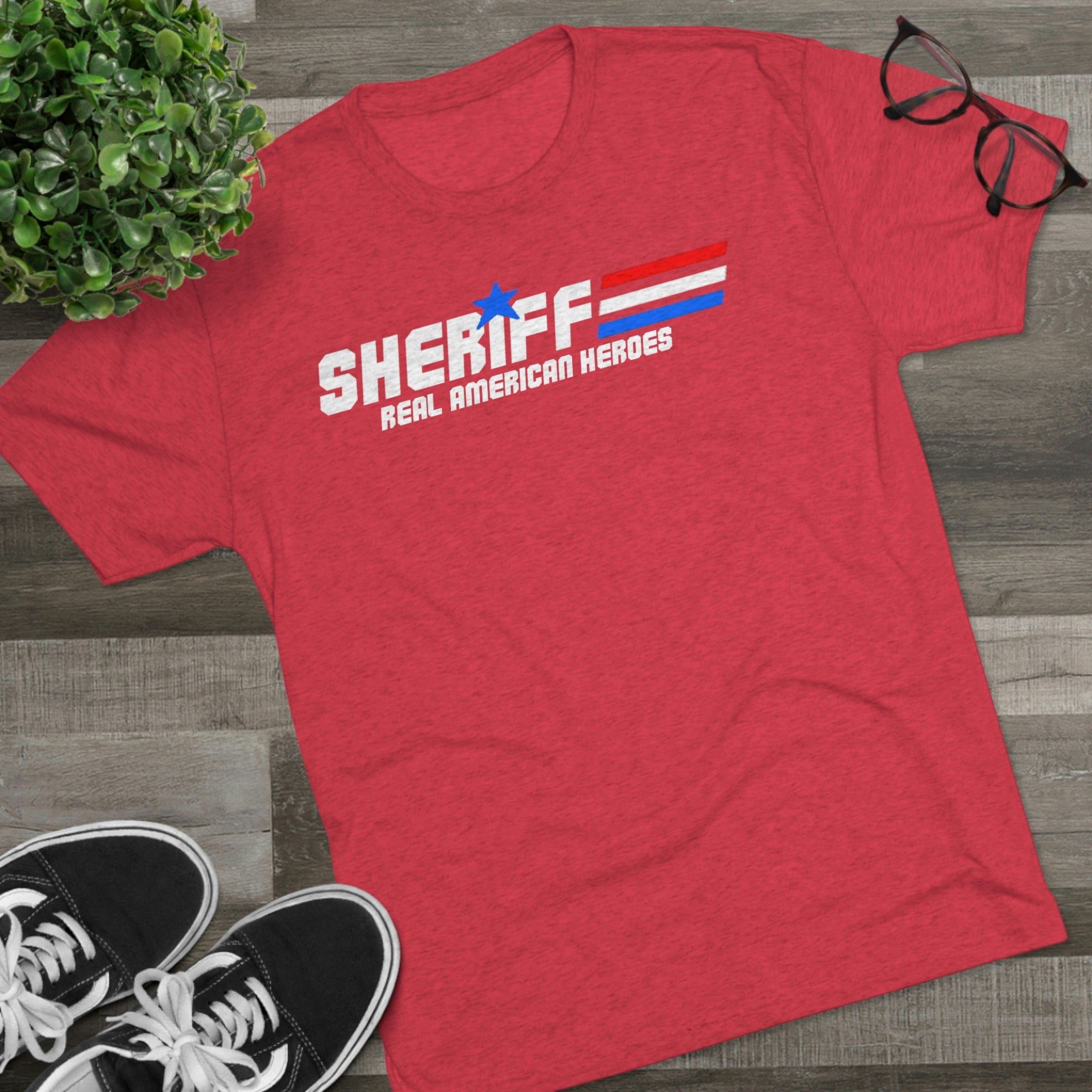 Unisex Tri-Blend Crew Tee - Sheriff "Real American Heroes"