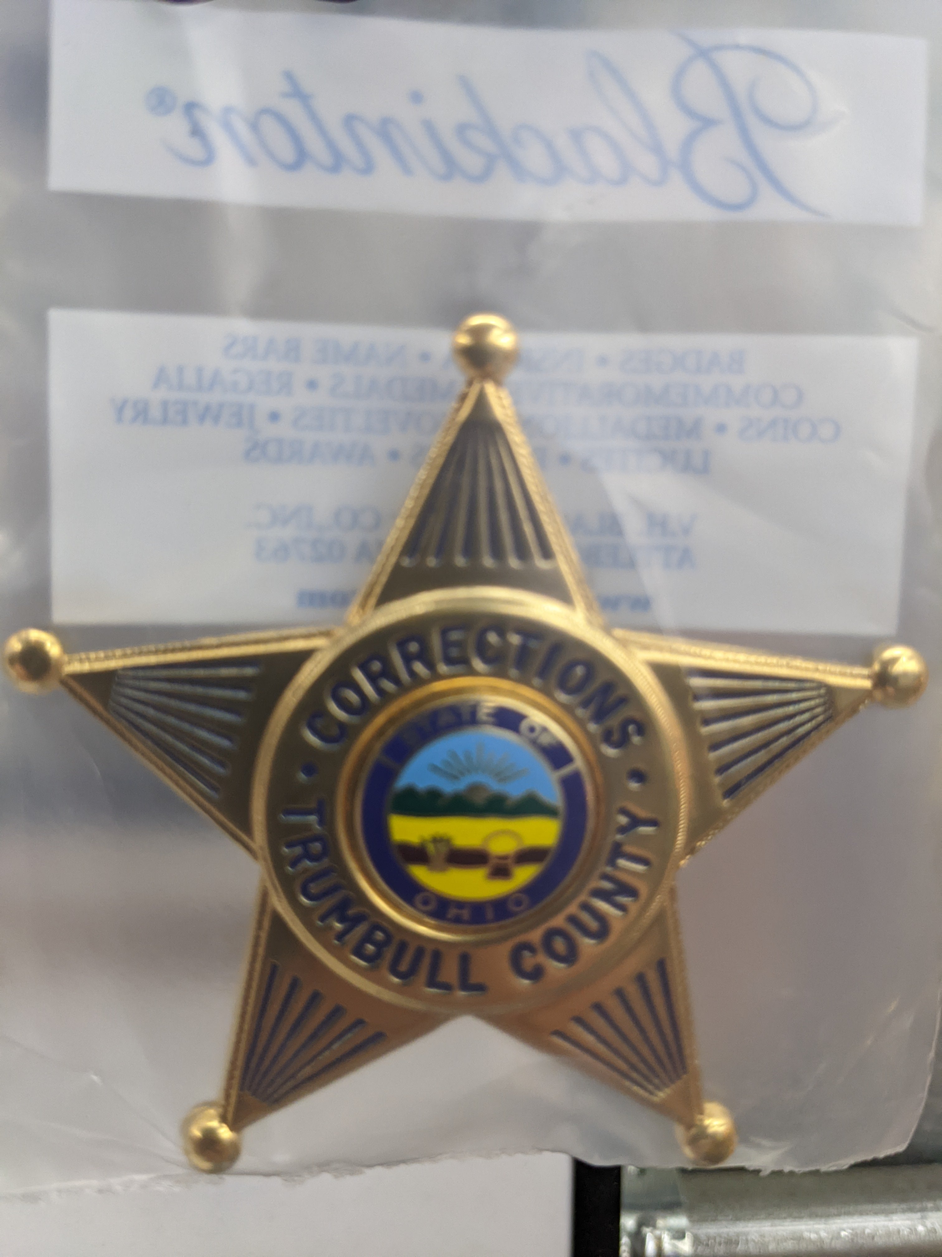 Blackinton Ohio Sheriff's Badge