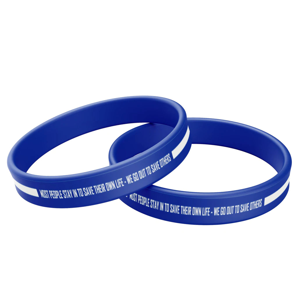 Thin White Line EMS Bracelet "MOST PEOPLE STAY IN TO SAVE THEIR OWN LIFE - WE GO OUT TO SAVE OTHERS"