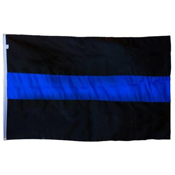 DuraSleek - Thin Blue Line Flag - Sewn & Embroidered