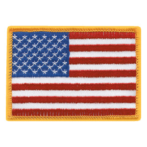 Premier Emblem 2 1/4" X 3 1/2" American Flag Sew on Patch