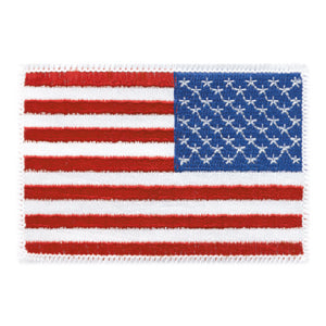 Premier Emblem 2 1/4" X 3 1/2" Reverse American Flag Sew on Patch