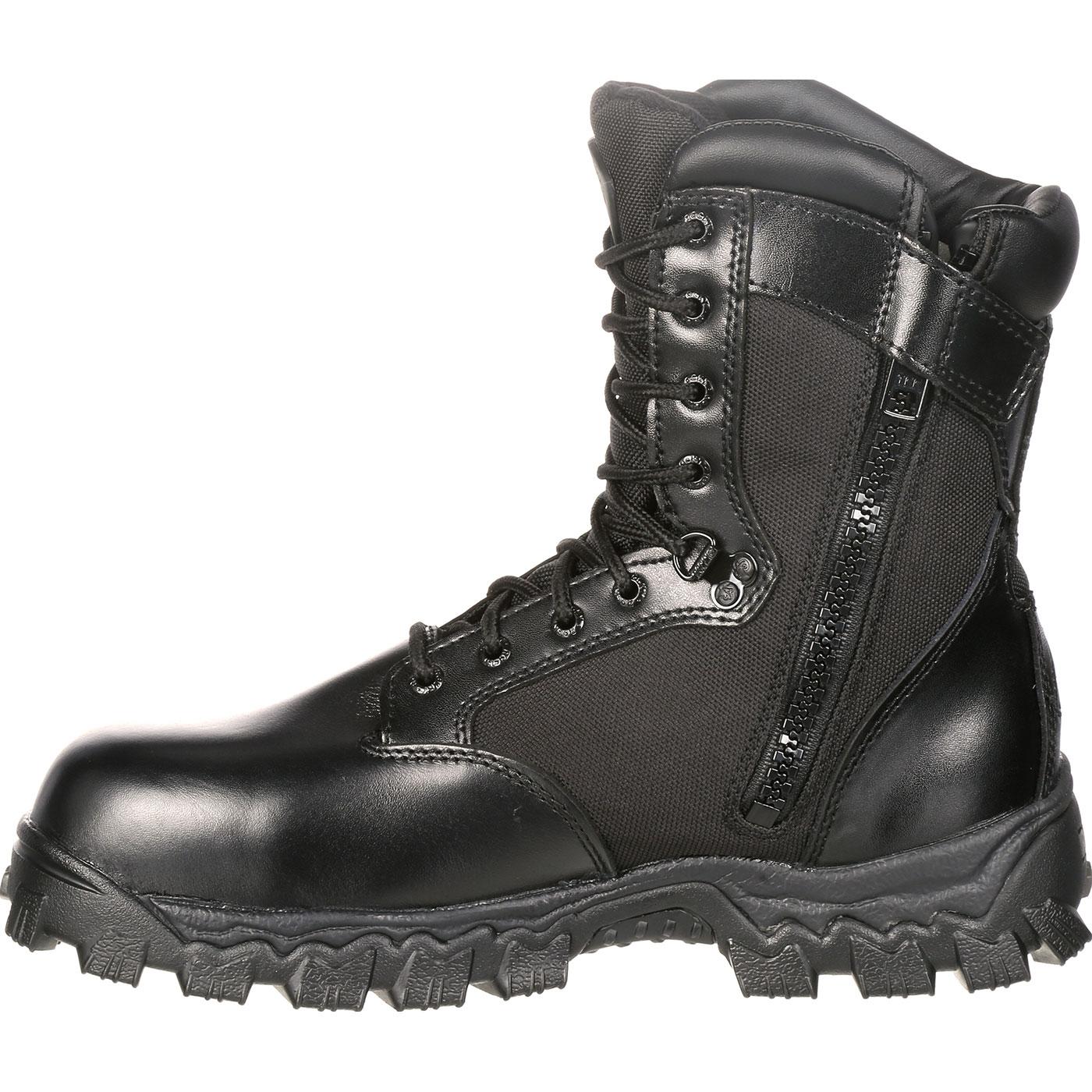 ROCKY ALPHAFORCE ZIPPER WATERPROOF DUTY BOOT - red-diamond-uniform-police-supply