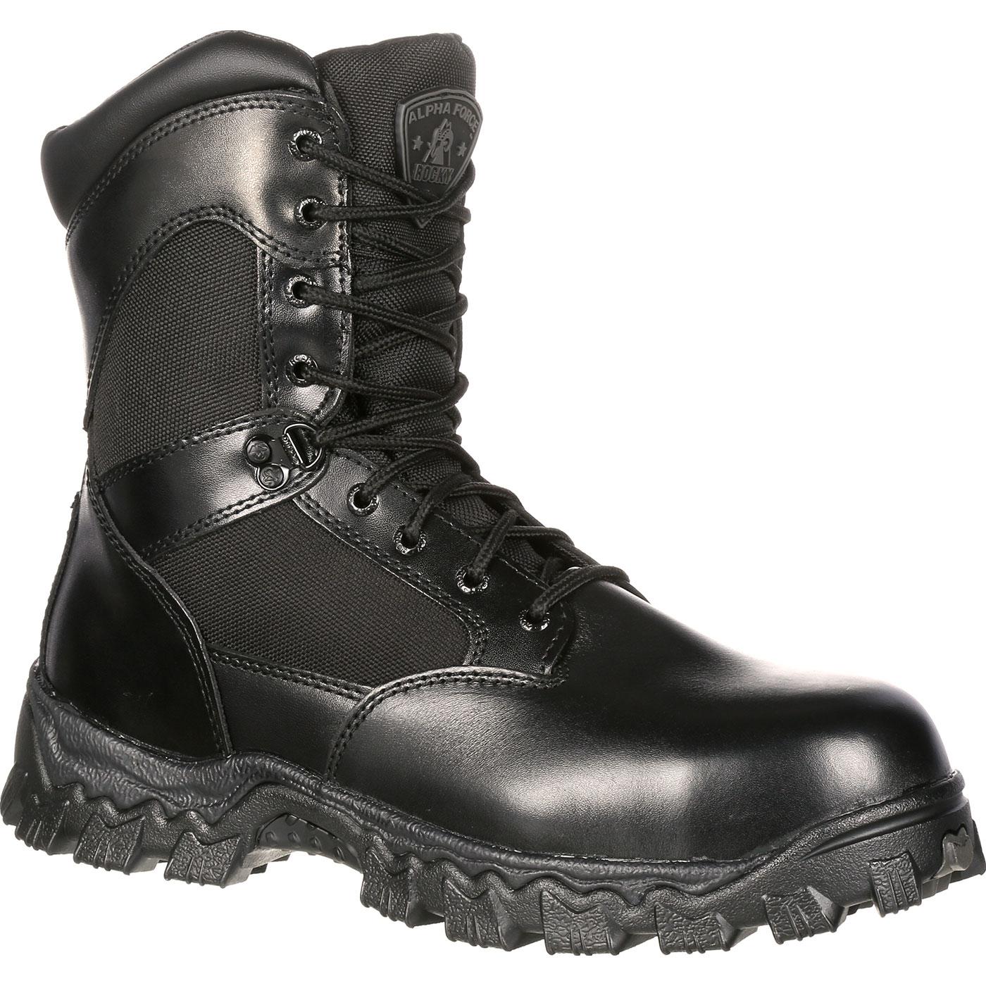 ROCKY ALPHAFORCE ZIPPER WATERPROOF DUTY BOOT - red-diamond-uniform-police-supply