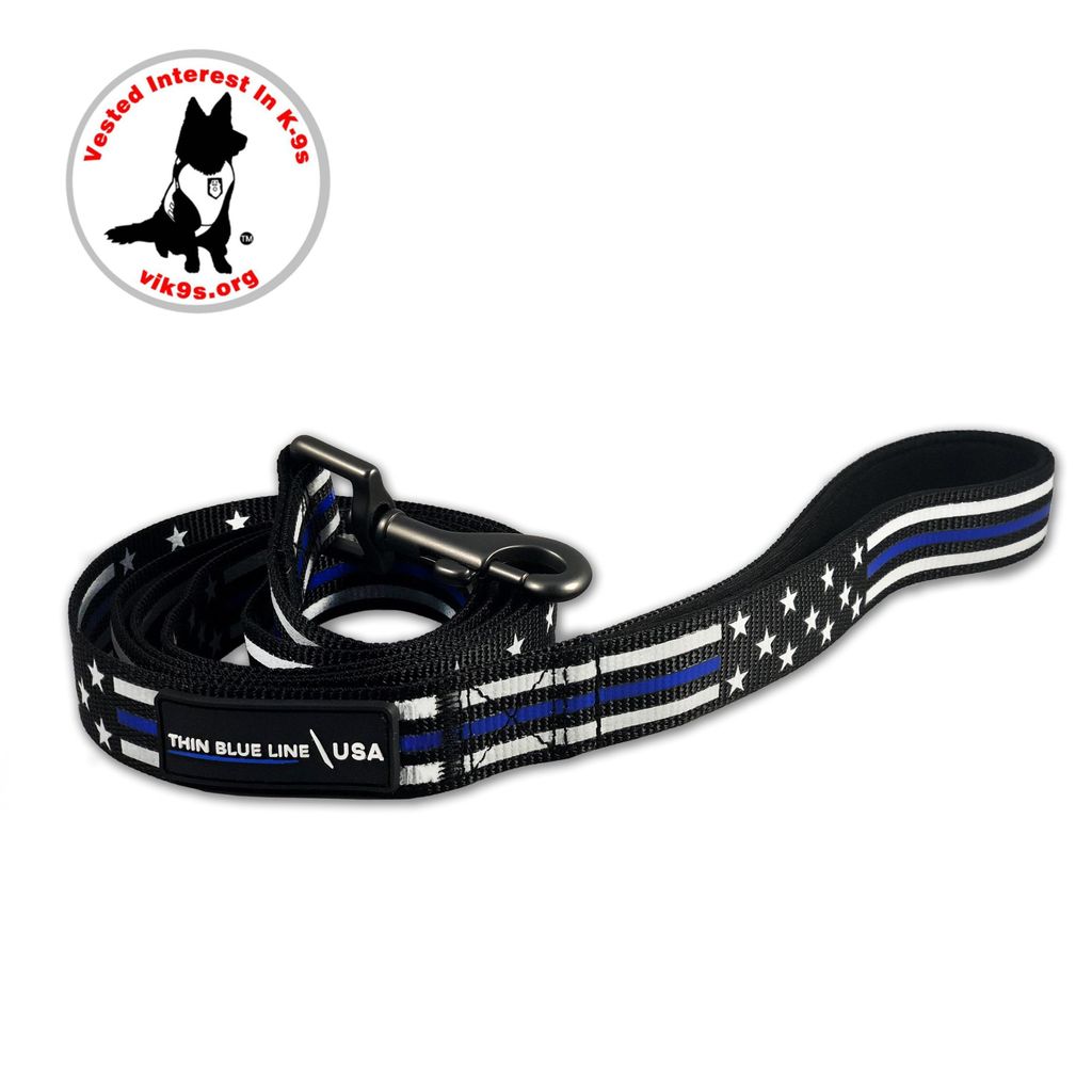 Dog Leash - Thin Blue Line Stars & Stripes
