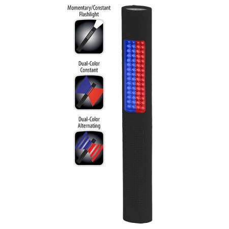 Nightstick 2-in-1 Flashlight /Safety Light, Red-Blue - red-diamond-uniform-police-supply