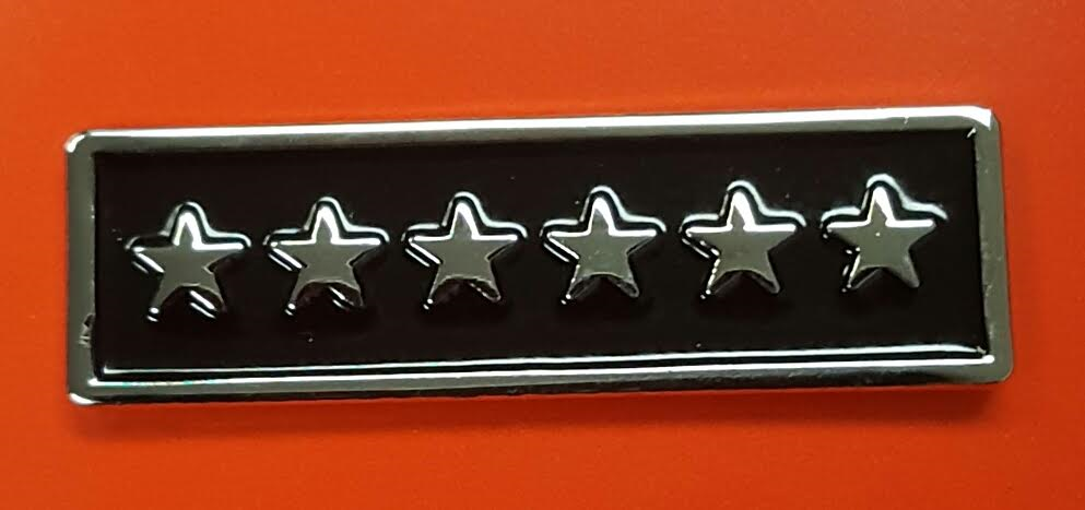 Premier Emblem Enameled Service Stars - red-diamond-uniform-police-supply