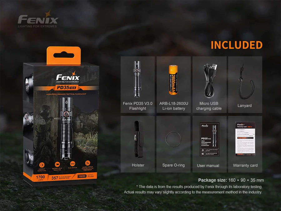Fenix PD35 V3.0 LED Flashlight | 1700 Lumens