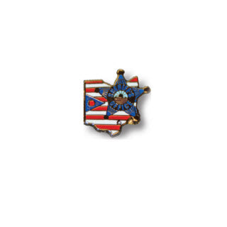 Premier Emblem Ohio Buckeye Sheriff Association emblem Tie Tac - red-diamond-uniform-police-supply