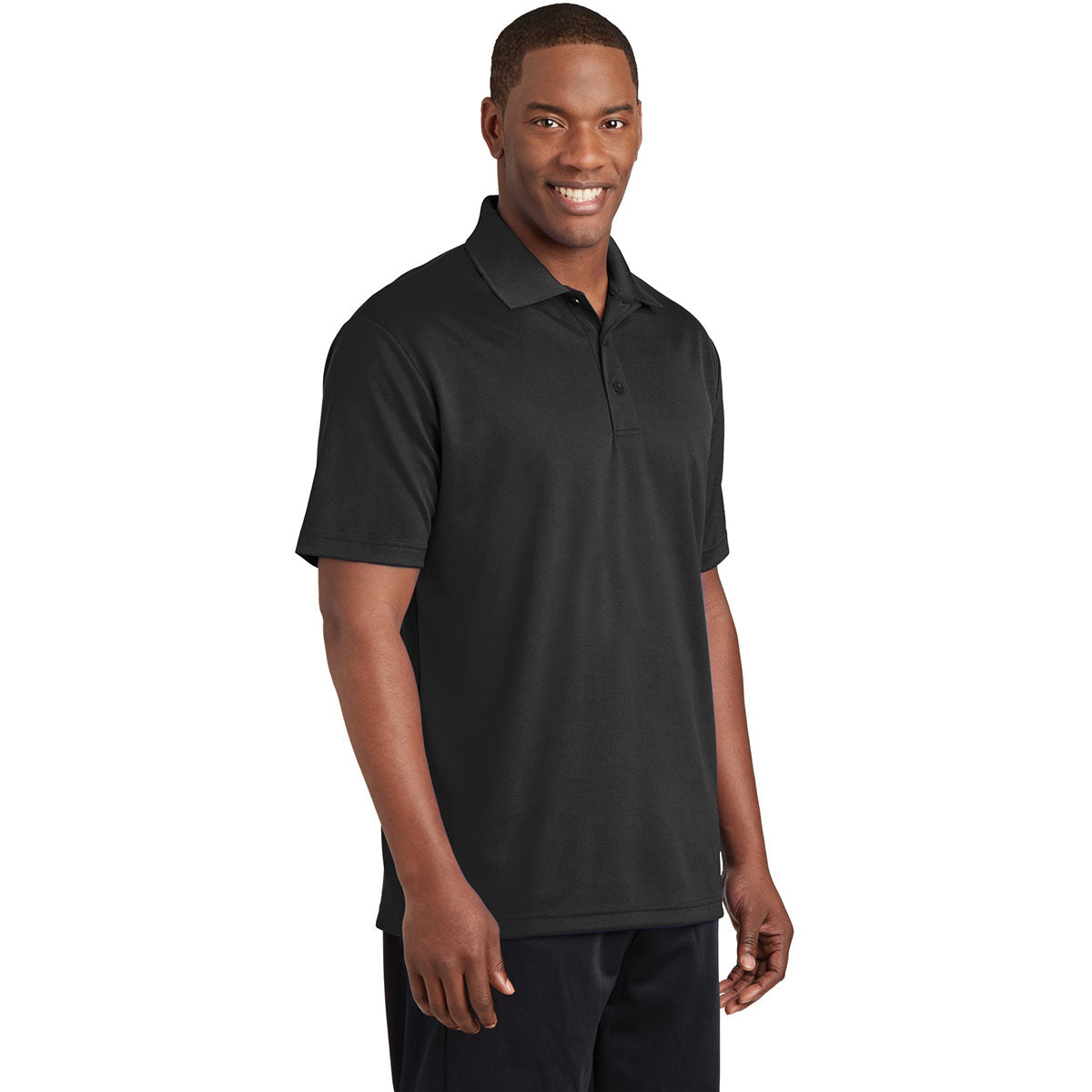 Sport-Tek ST640 PosiCharge RacerMesh Polo - Black - red-diamond-uniform-police-supply