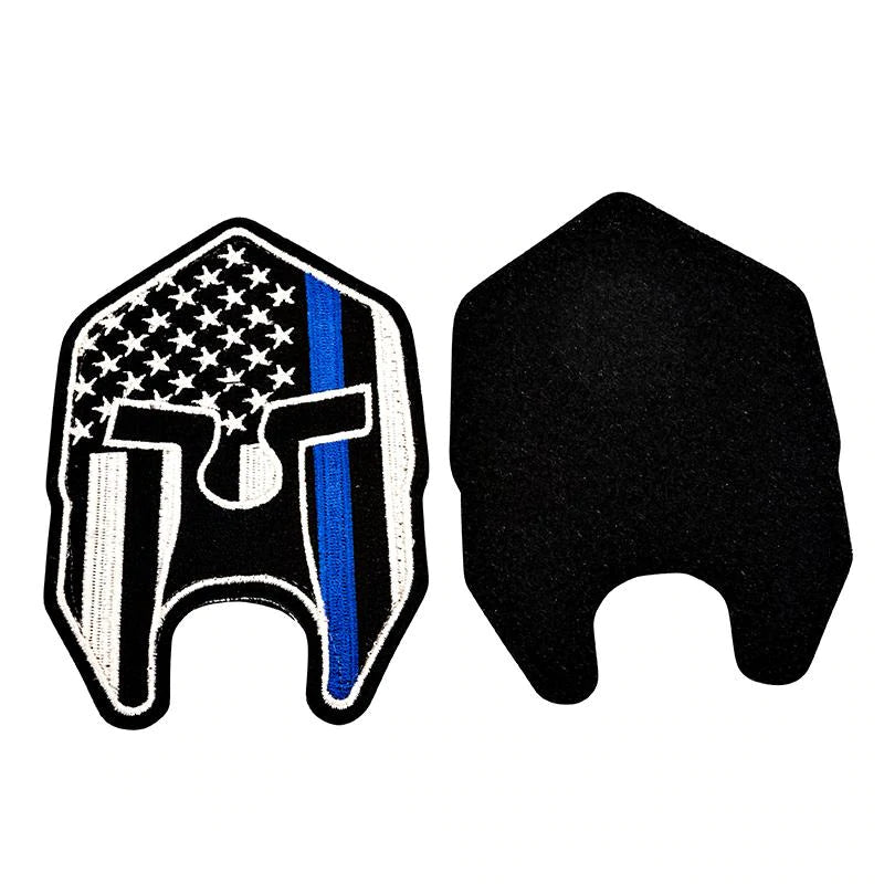 Spartan Thin Blue Line Velcro Patch