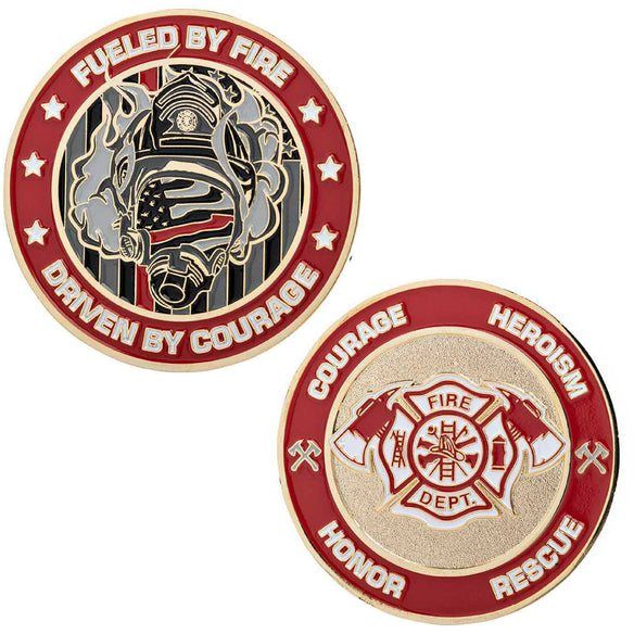 Firefighter's Thin Red Line Challenge Coin