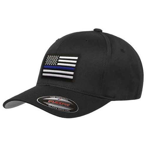 FlexFit Thin Blue Line Hat - American Flag