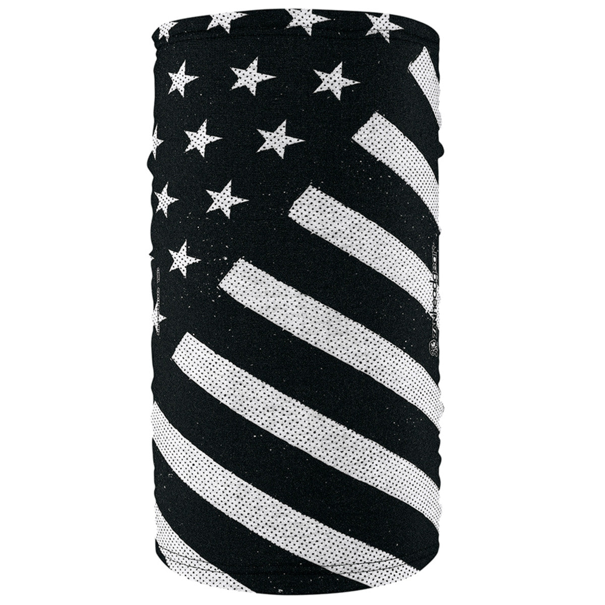 ZAN Headgear Fleece Lined Black And White Flag Motley Tube