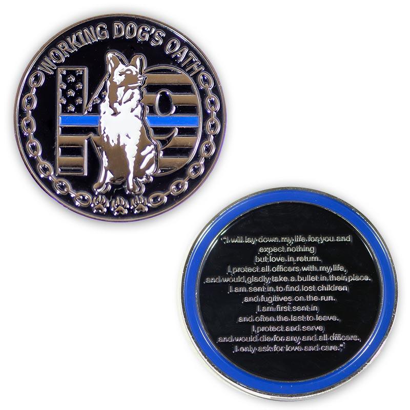 Challenge Coin - K9 Working Dog's Oath