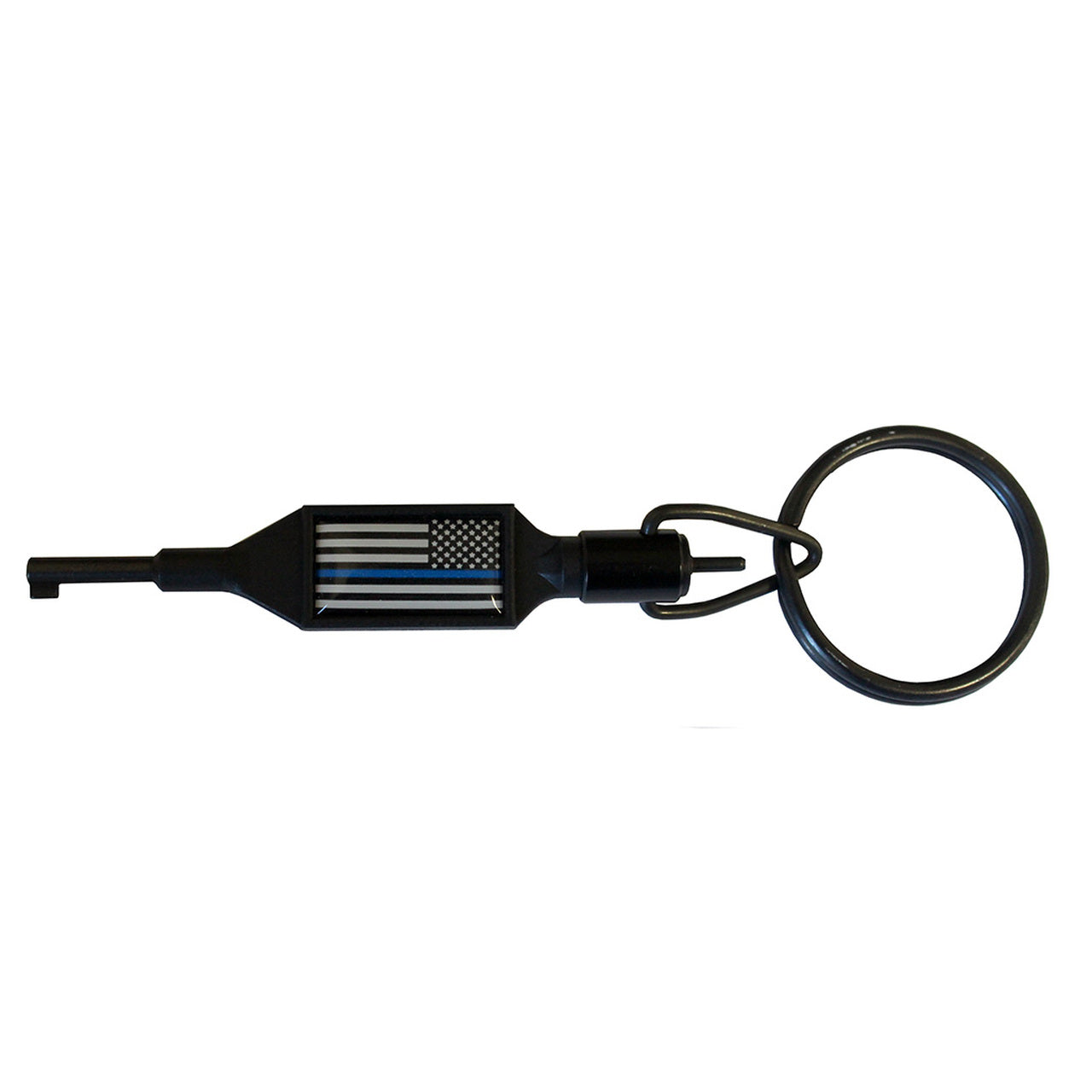 Zak Tool Swivel Key with American Flag Blue Line