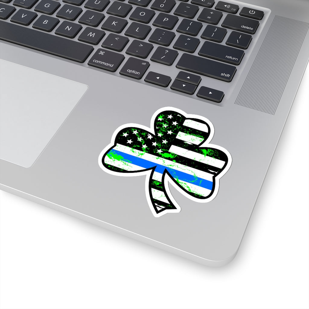 Kiss-Cut Stickers - Blue Line Shamrock