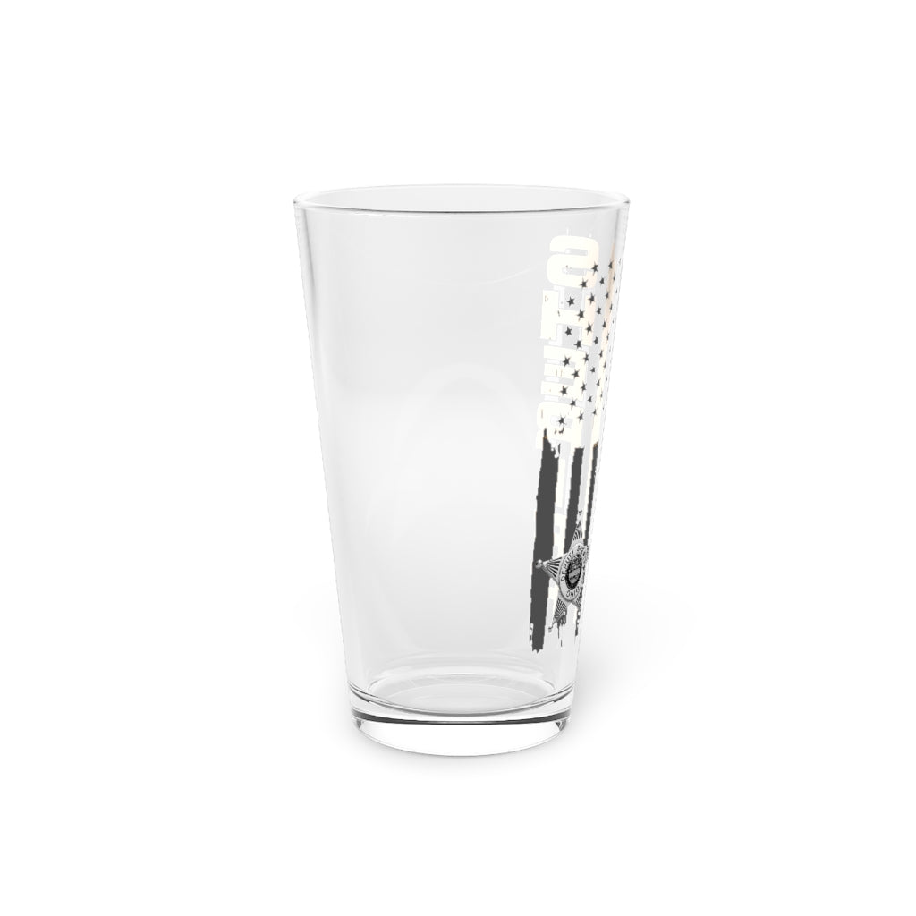 Pint Glass, 16oz - Ohio Sheriff Vertical