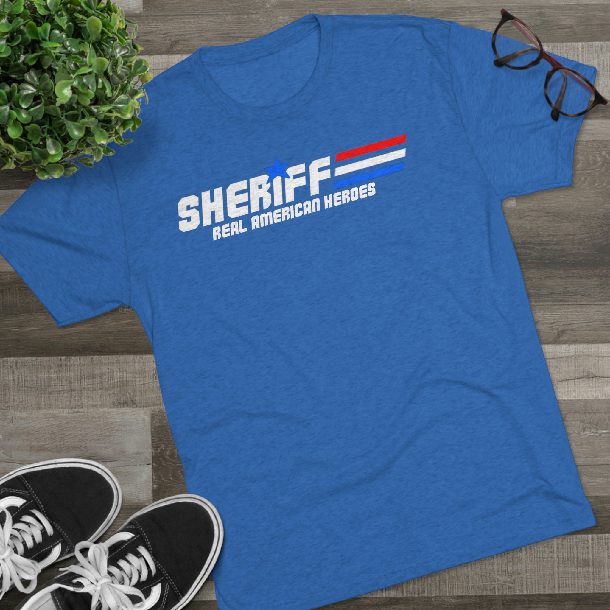 Unisex Tri-Blend Crew Tee - Sheriff "Real American Heroes"