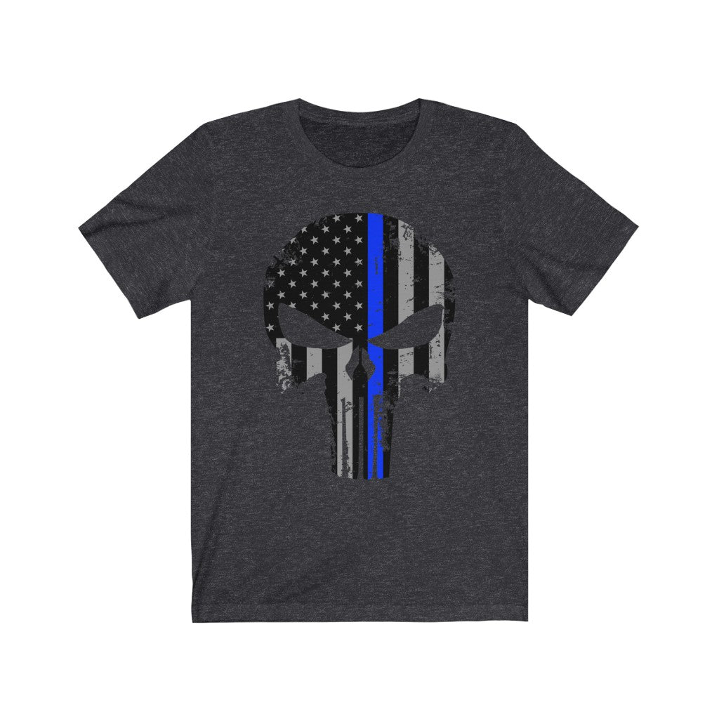 Unisex Jersey Short Sleeve Tee - Blue Line Punisher